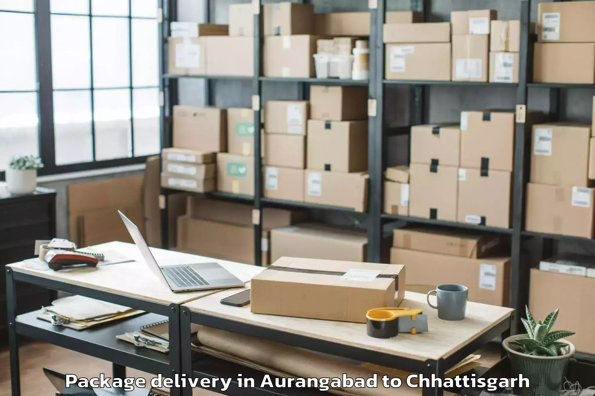 Hassle-Free Aurangabad to City Center Mall Raipur Package Delivery